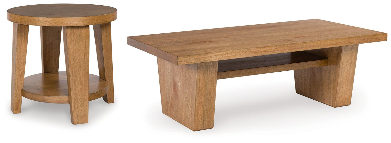 Kristiland Light Brown Coffee Table with 1 End Table