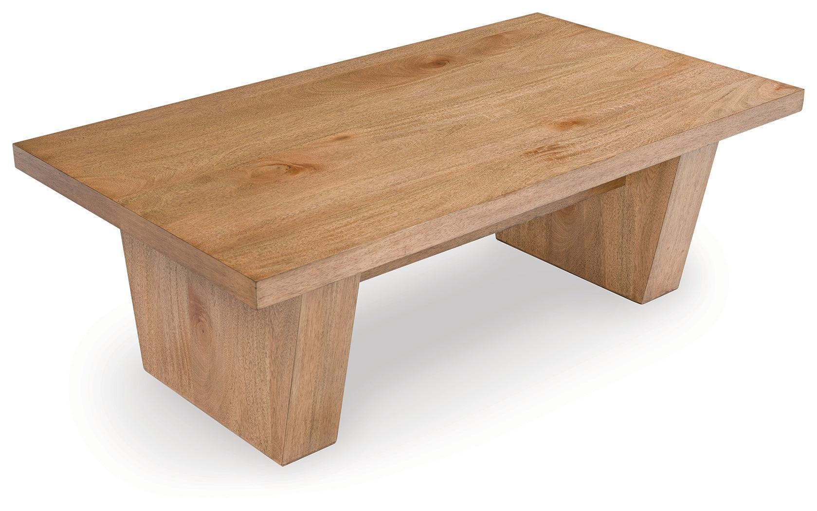 Kristiland Light Brown Coffee Table with 2 End Tables