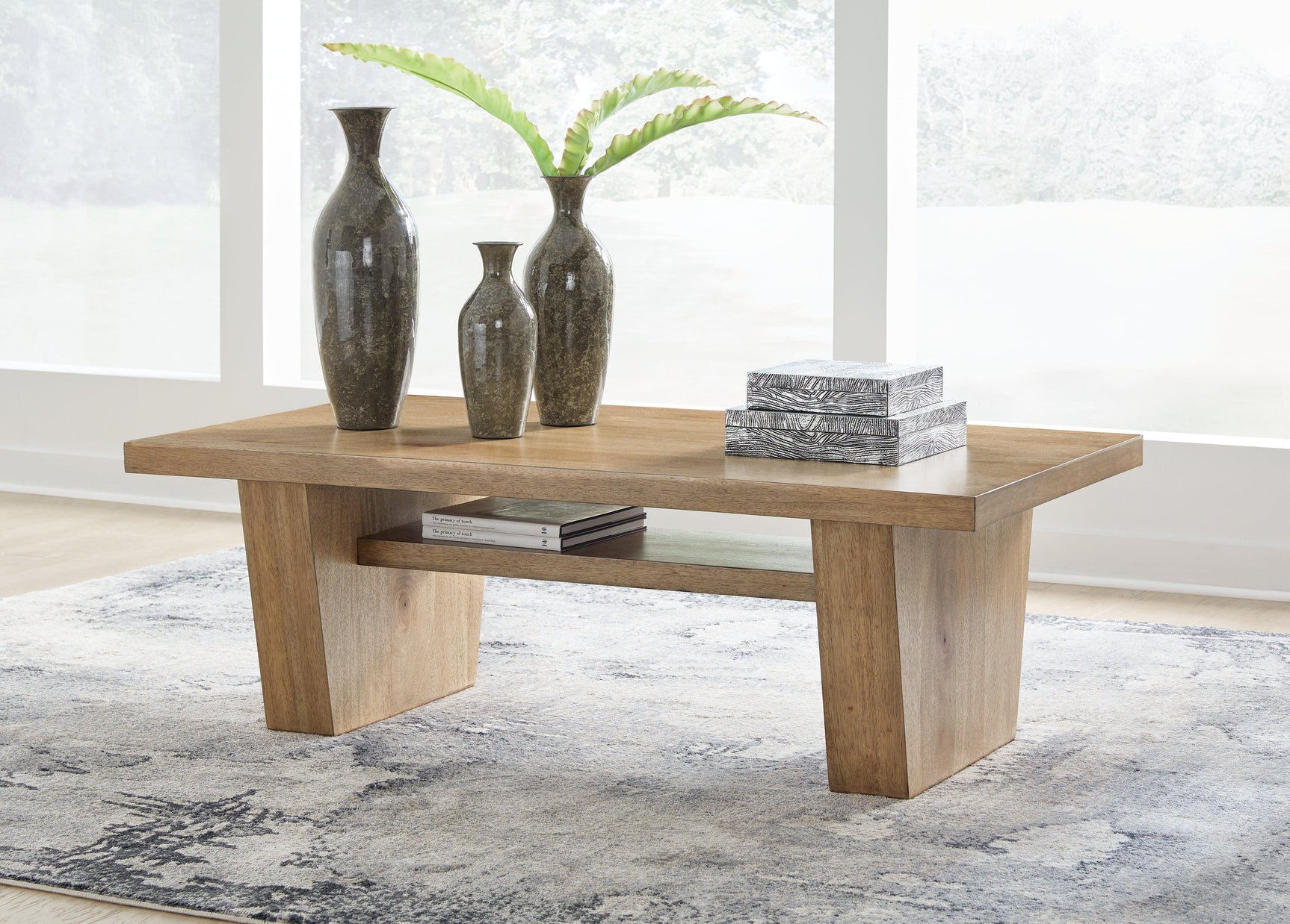 Kristiland Light Brown Coffee Table with 1 End Table