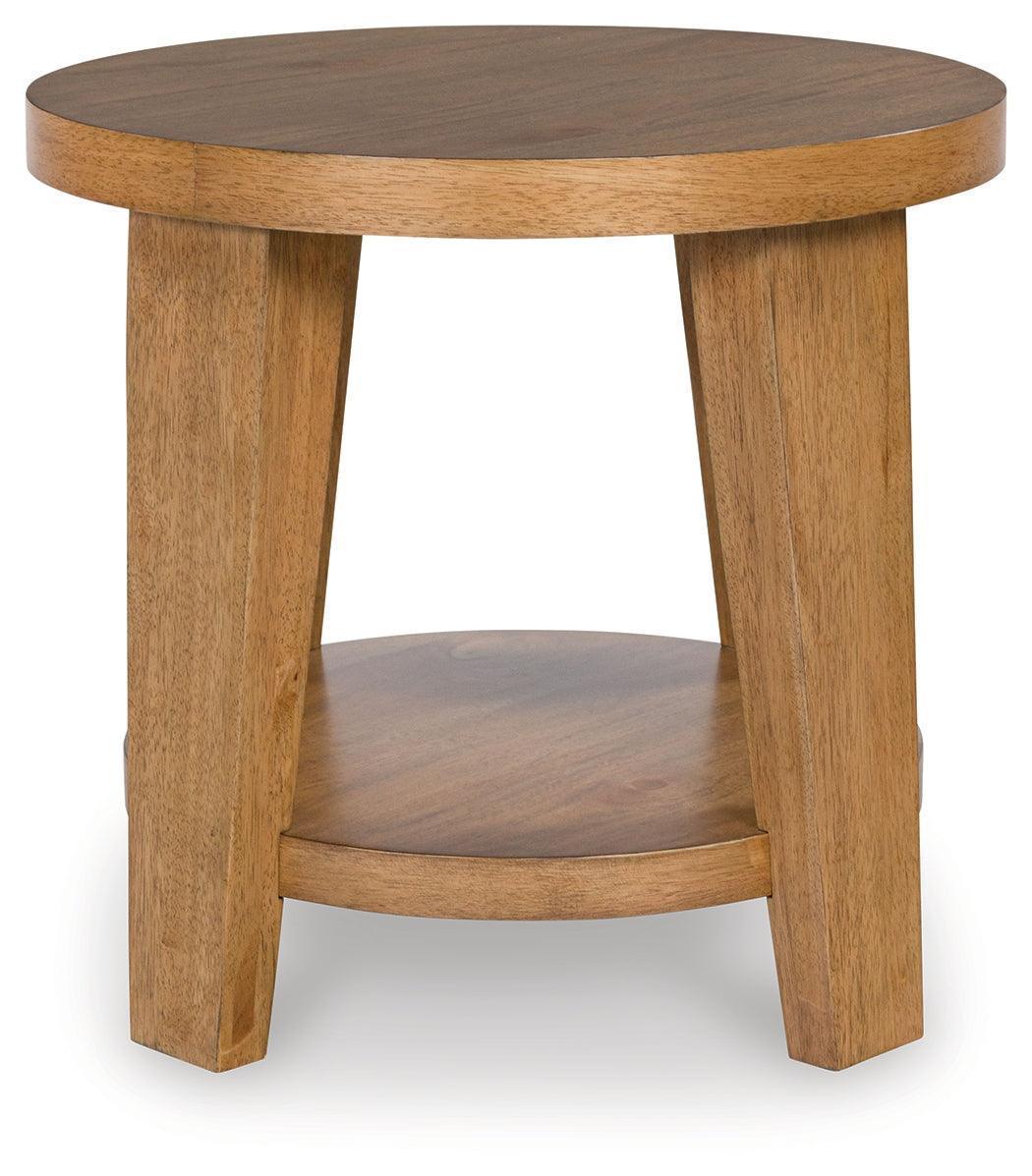 Kristiland Light Brown Coffee Table with 2 End Tables