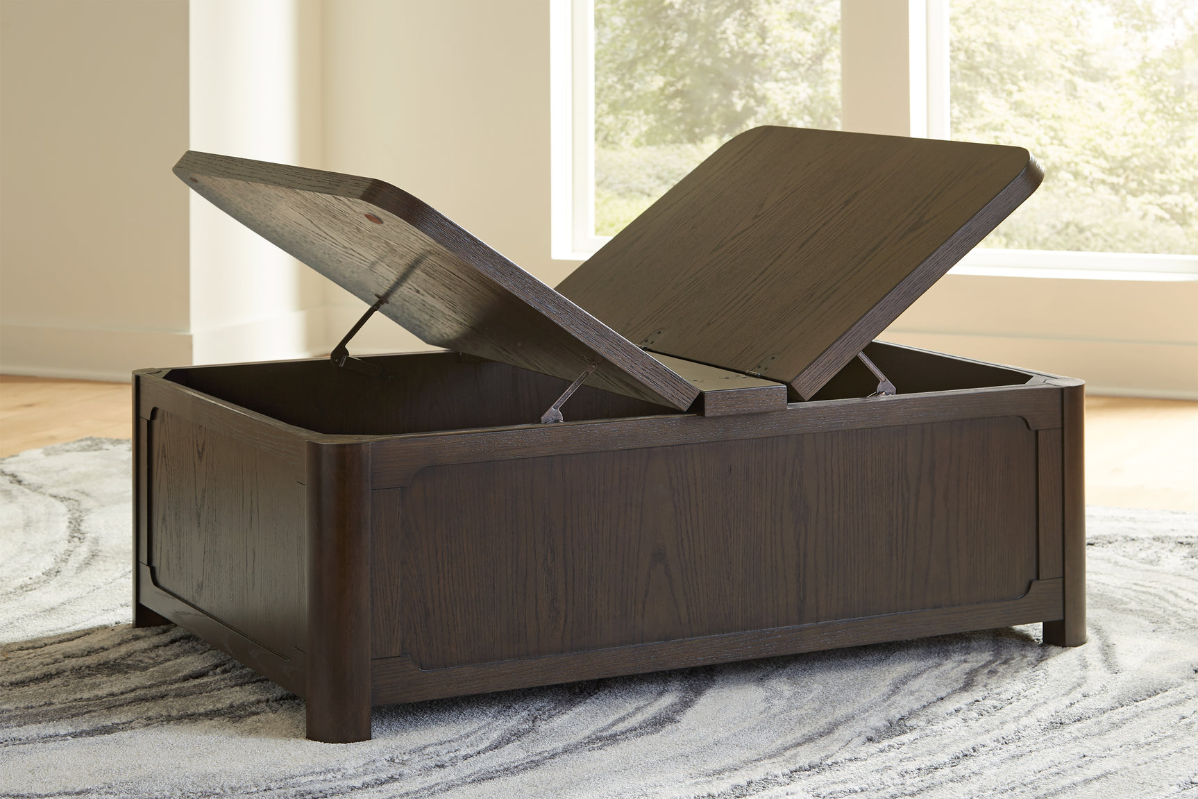 Breckington Dark Brown Coffee Table With Storage