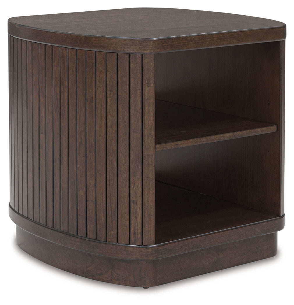 Korestone Dark Brown Coffee Table with 1 End Table