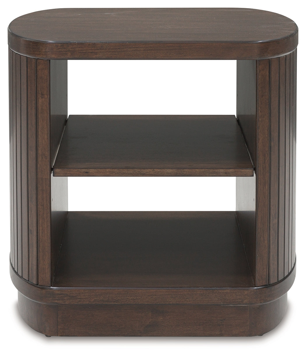 Korestone Dark Brown Coffee Table with 1 End Table