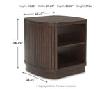 Korestone Dark Brown Coffee Table with 1 End Table