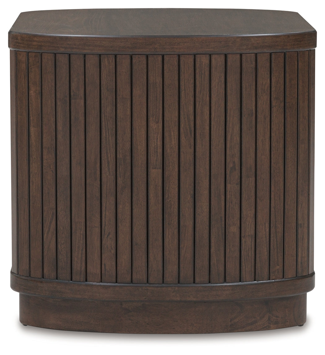 Korestone Dark Brown Coffee Table with 1 End Table