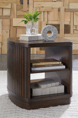 Korestone Dark Brown Coffee Table with 1 End Table