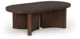 Korestone Dark Brown Coffee Table with 2 End Tables