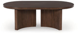 Korestone Dark Brown Coffee Table with 2 End Tables