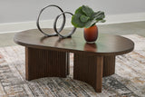Korestone Dark Brown Coffee Table with 2 End Tables