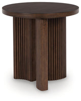 Korestone Dark Brown Coffee Table with 2 End Tables