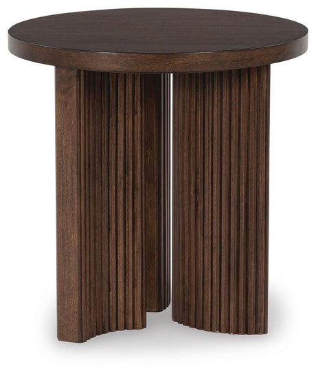 Korestone Dark Brown Coffee Table with 2 End Tables view 10