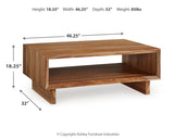 Dressonni Brown Coffee Table with 2 End Tables
