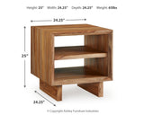 Dressonni Brown Coffee Table with 2 End Tables