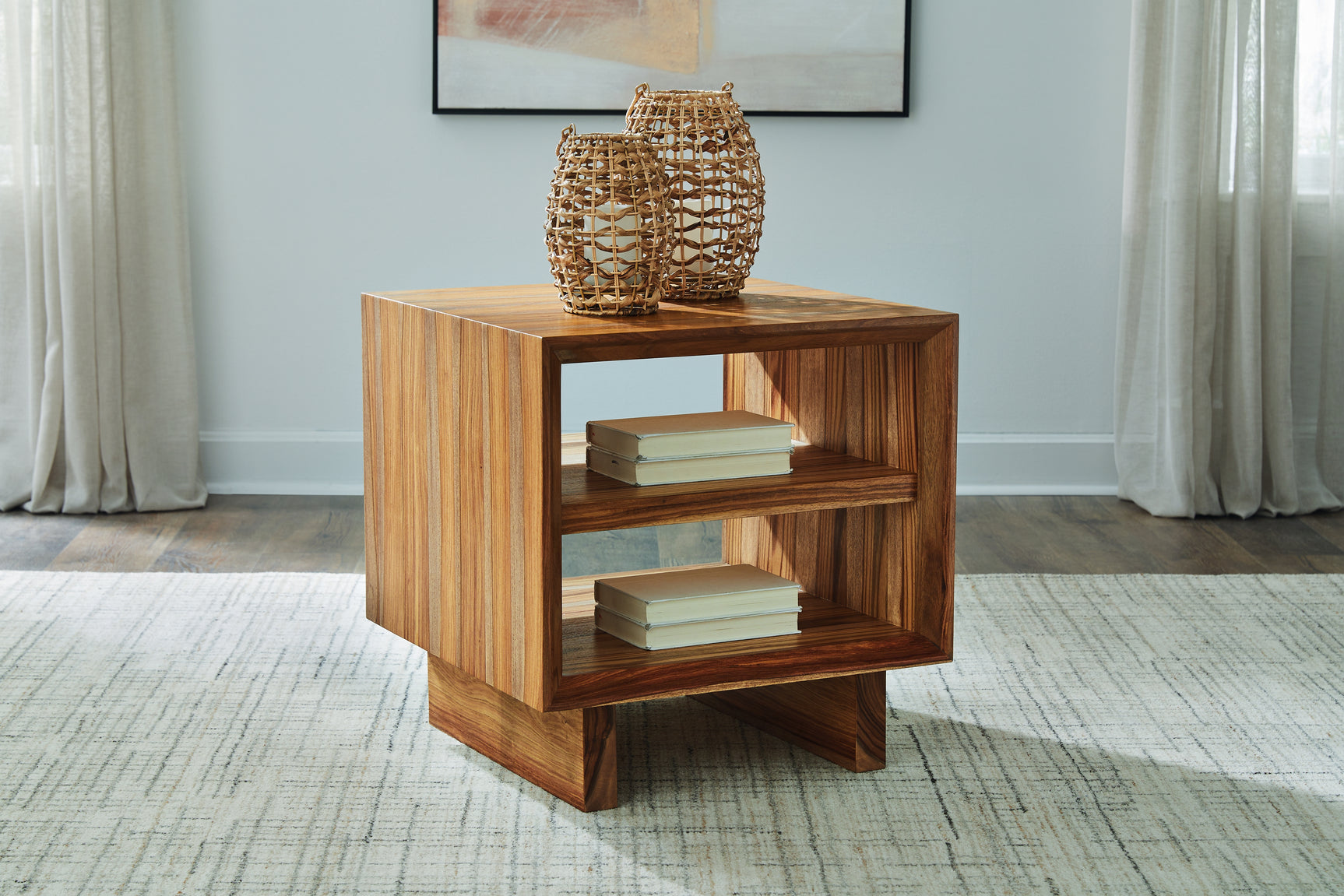 Dressonni Brown Coffee Table with 1 End Table