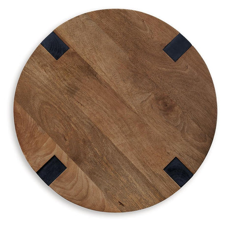 Hanneforth Brown/black End Table - Ella Furniture