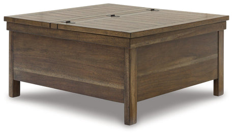 Moriville Grayish Brown Lift-top Coffee Table - Ella Furniture