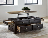 Drazmine Brown Lift-Top Coffee Table