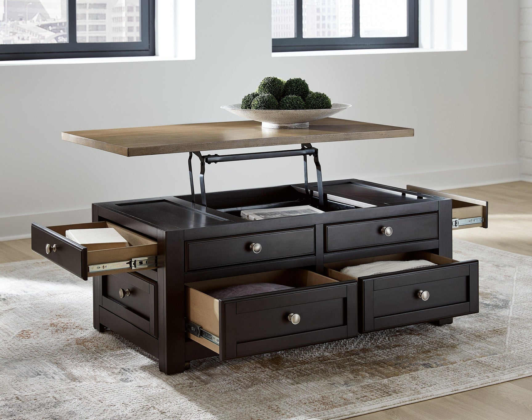 Drazmine Brown Lift-Top Coffee Table