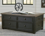 Tyler Grayish Brown/black Creek Coffee Table With 1 End Table PKG008766 - T736-20 | T736-7