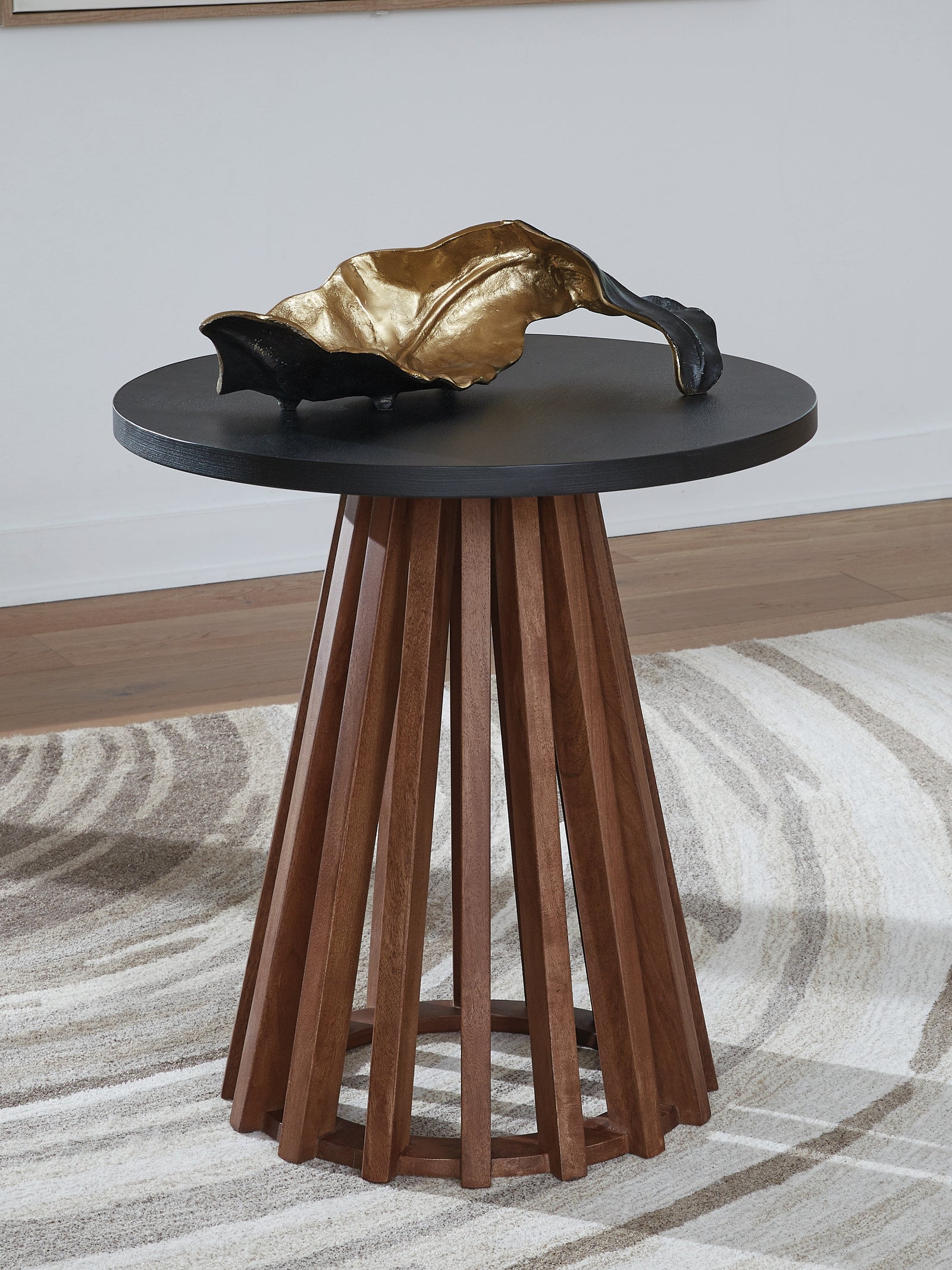 Kallari Warm Brown/Black End Table