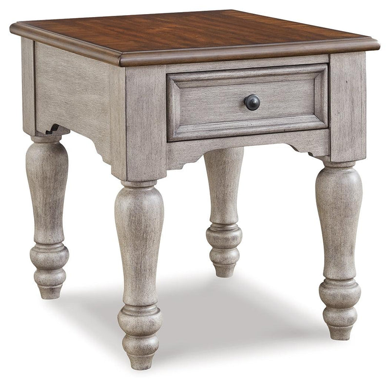 Lodenbay Antique Gray/brown End Table - Ella Furniture