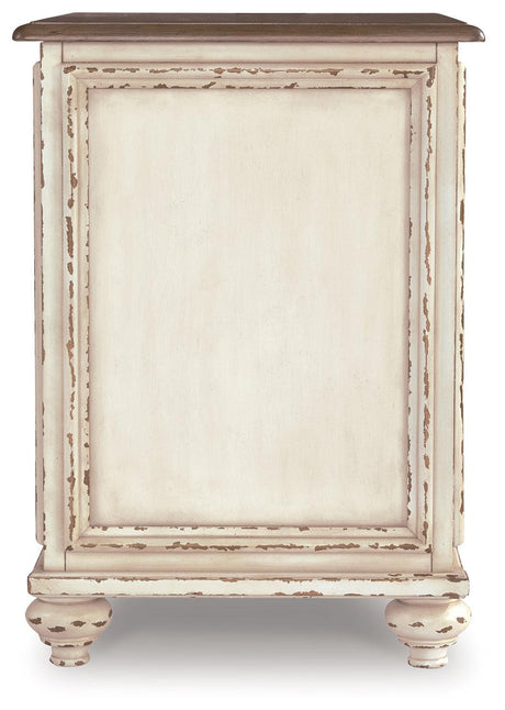 Realyn White/Brown Chairside End Table T743-7 - Ella Furniture