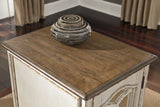 Realyn White/Brown Chairside End Table T743-7 - Ella Furniture