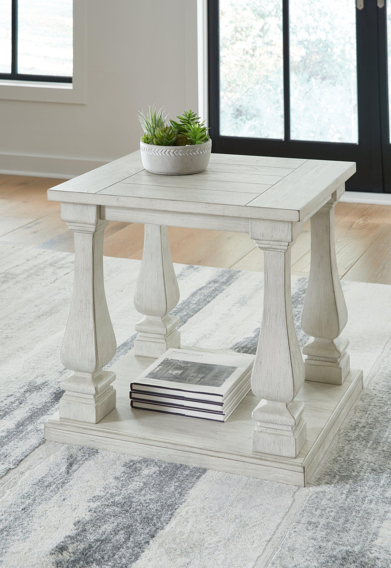 Arlendyne Antique White End Table - Ella Furniture