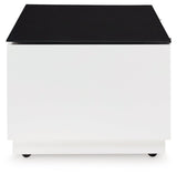 Gardoni White/Black Coffee Table with 2 End Tables
