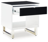 Gardoni White/Black Coffee Table with 2 End Tables