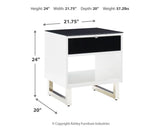 Gardoni White/Black Coffee Table with 2 End Tables