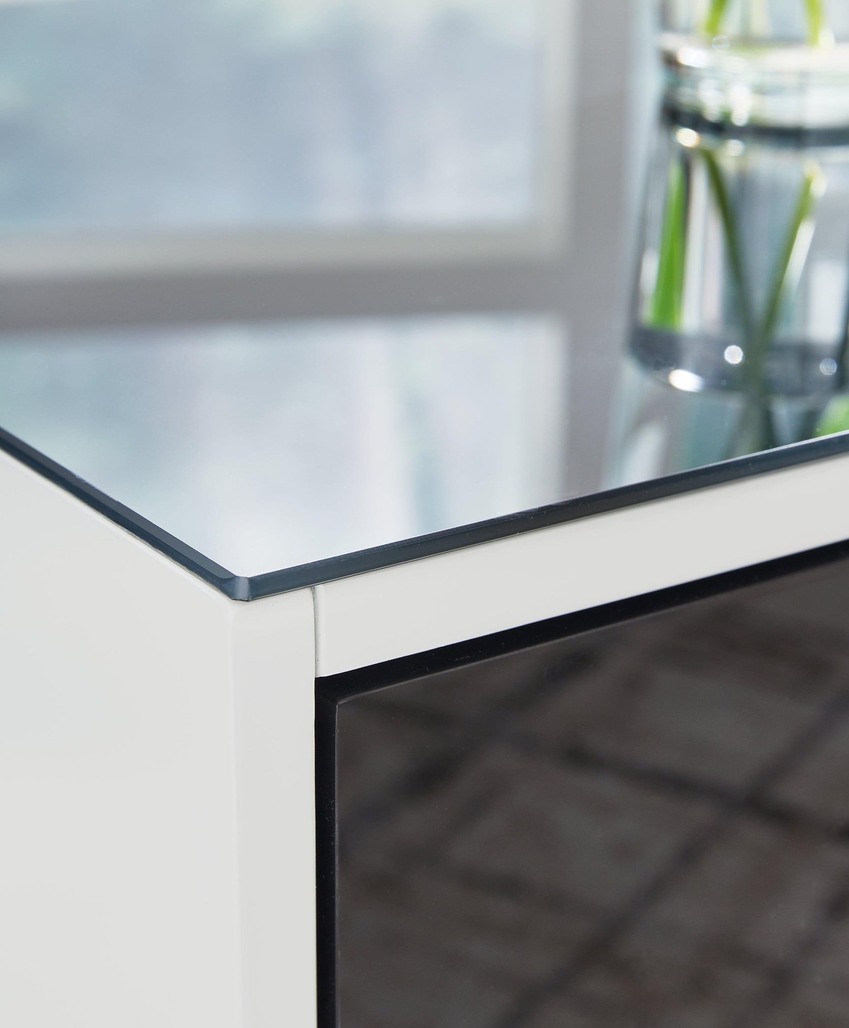 Gardoni White/Black Coffee Table with 2 End Tables
