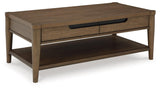 Roanhowe Brown Coffee Table With 2 End Tables