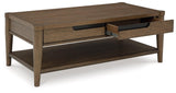 Roanhowe Brown Coffee Table With 2 End Tables