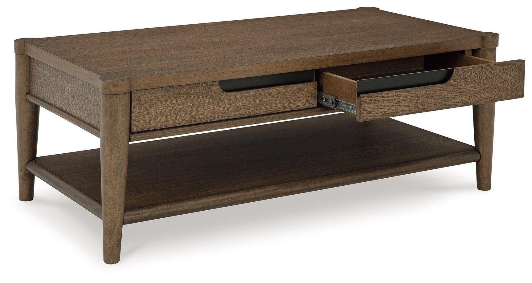 Roanhowe Brown Coffee Table With 2 End Tables