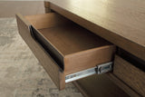 Roanhowe Brown Coffee Table With 2 End Tables