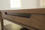 Roanhowe Brown Coffee Table With 2 End Tables