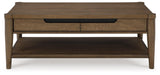 Roanhowe Brown Coffee Table With 2 End Tables