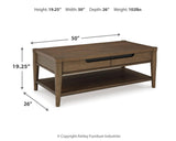 Roanhowe Brown Coffee Table With 2 End Tables