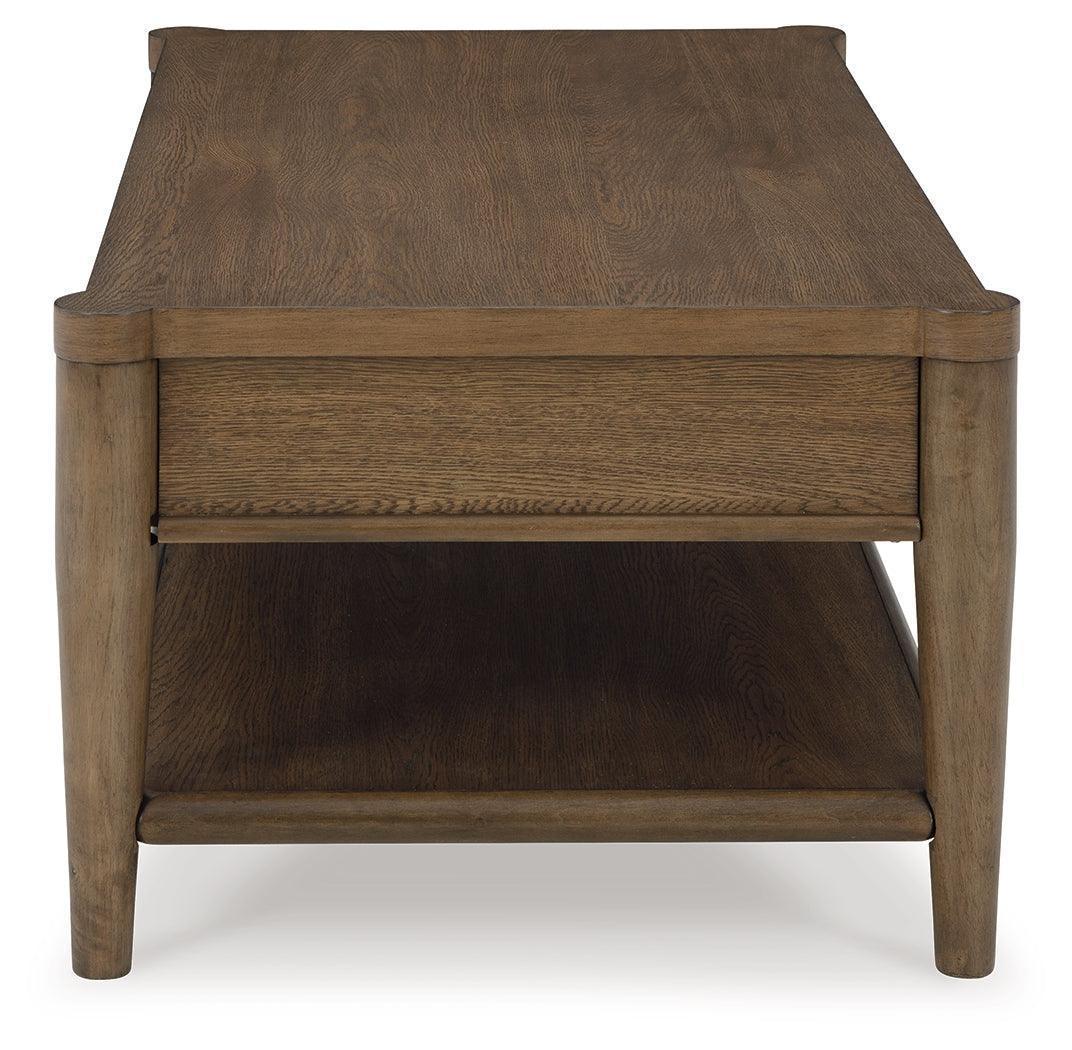 Roanhowe Brown Coffee Table With 2 End Tables