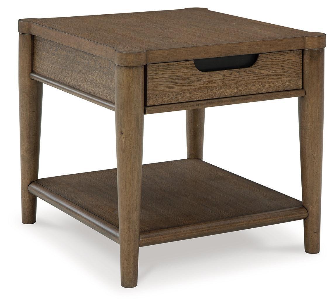 Roanhowe Brown Coffee Table With 2 End Tables