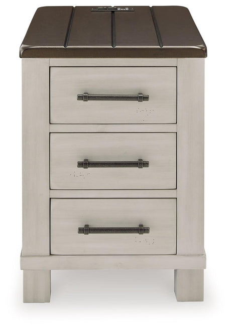 Darborn Gray/brown Chairside End Table - Ella Furniture