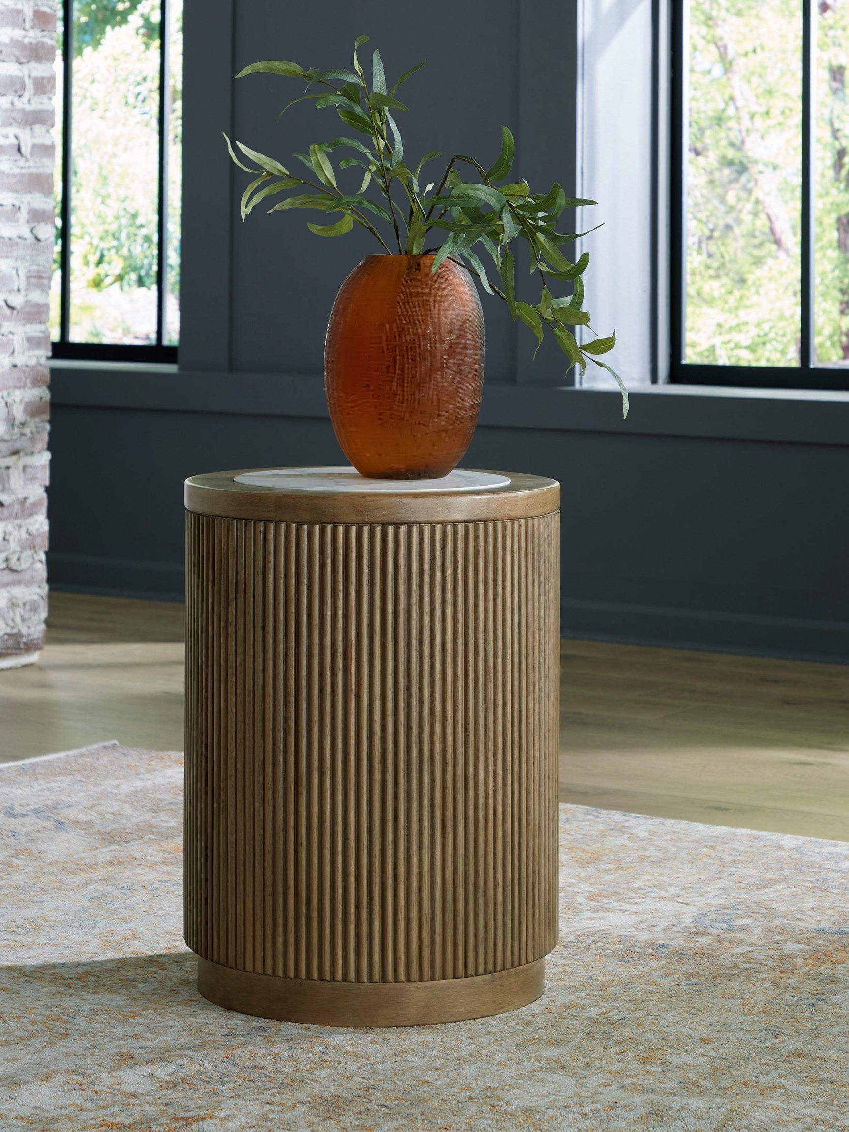 Camdill Light Brown/White End Table