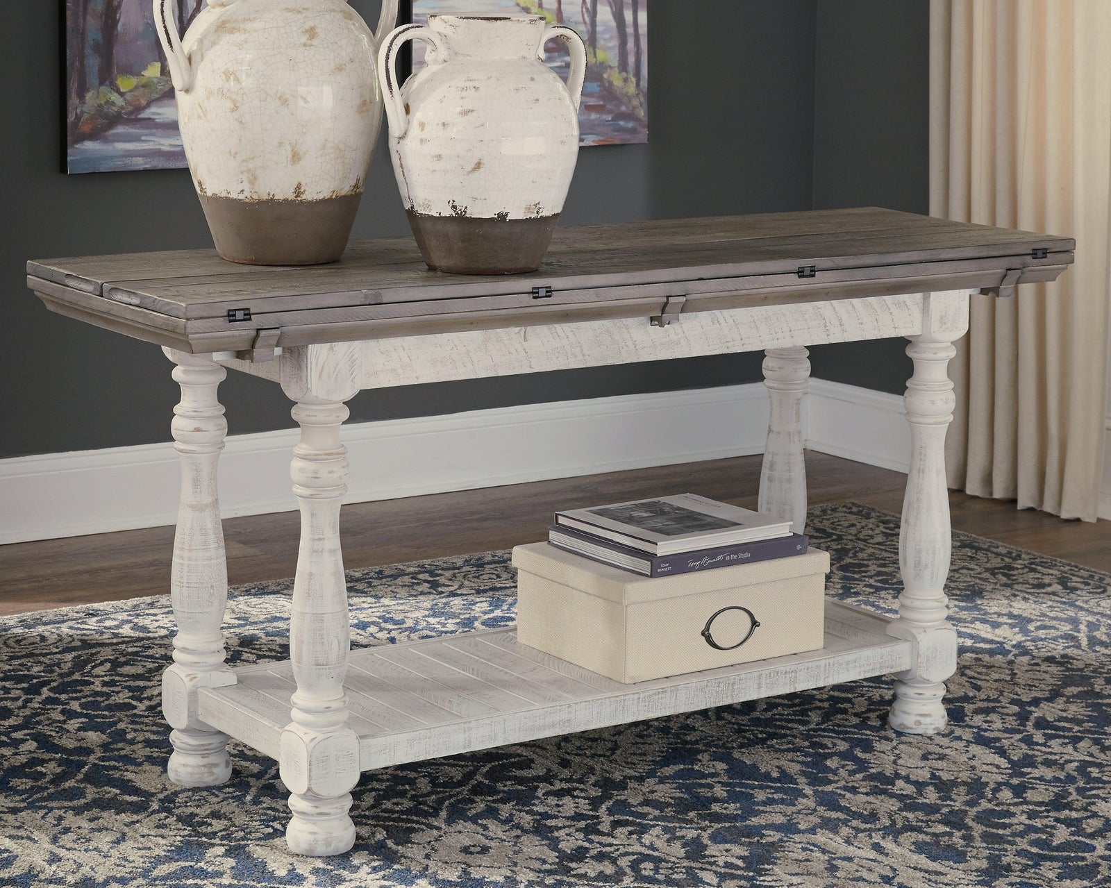 Havalance Gray/white Sofa/console Table T814-4 - Ella Furniture
