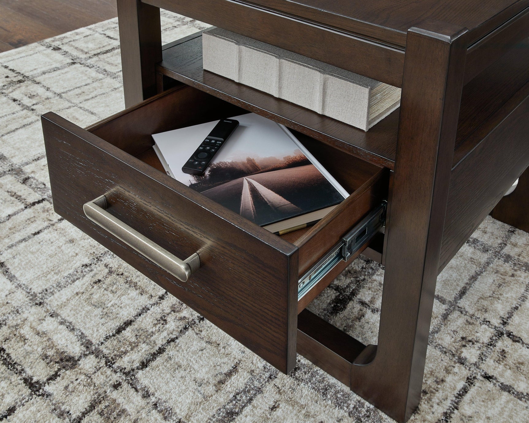 Breckington Dark Brown End Table