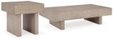 Jorlaina Light Grayish Brown Coffee Table With 1 End
