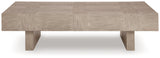 Jorlaina Light Grayish Brown Coffee Table With 1 End
