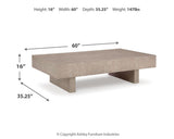 Jorlaina Light Grayish Brown Coffee Table With 2 End Tables