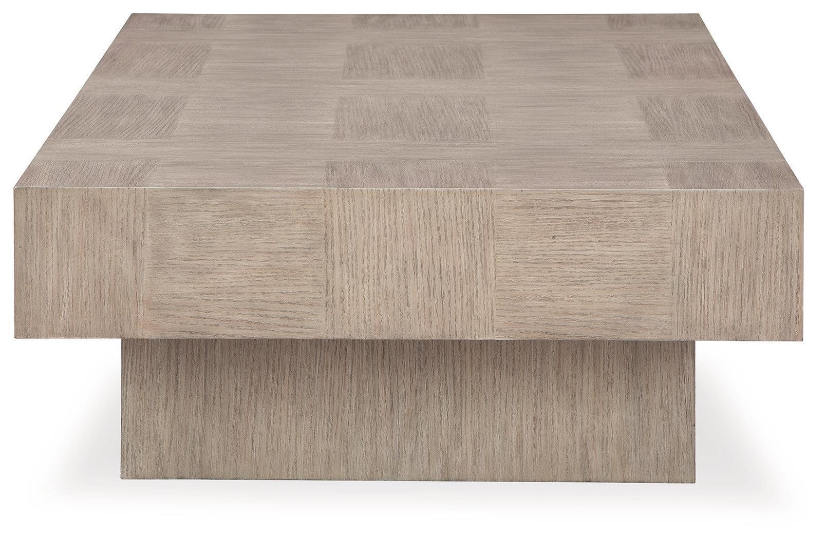 Jorlaina Light Grayish Brown Coffee Table With 1 End