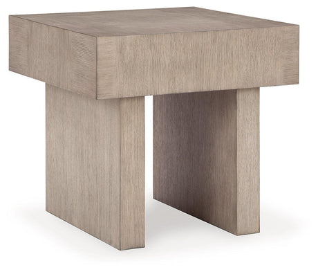 Jorlaina Light Grayish Brown End Table - Ella Furniture